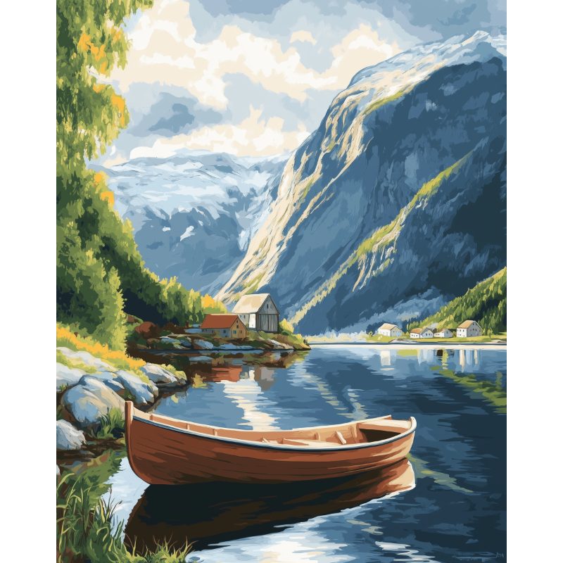 Boot am Geirangerfjord in Norwegen