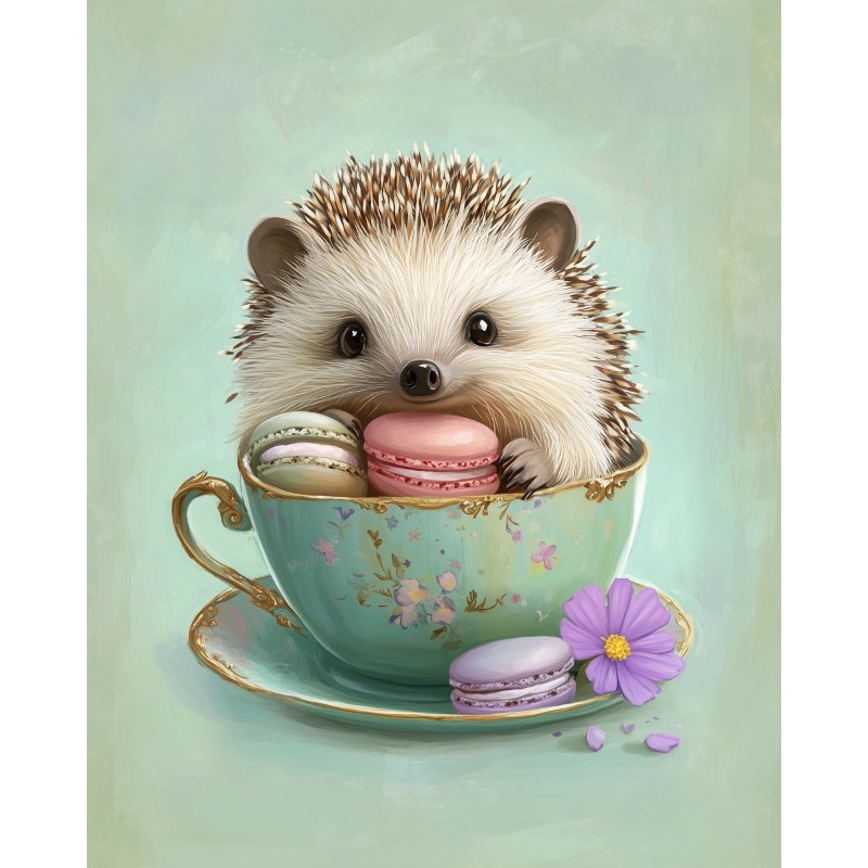 Igel in Teetasse