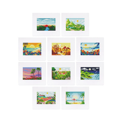 10 Mini Diamond Paintings - Summer-Set