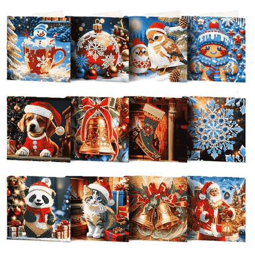 12 Weihnachtskarten – Weihnachtsstimmung-Set