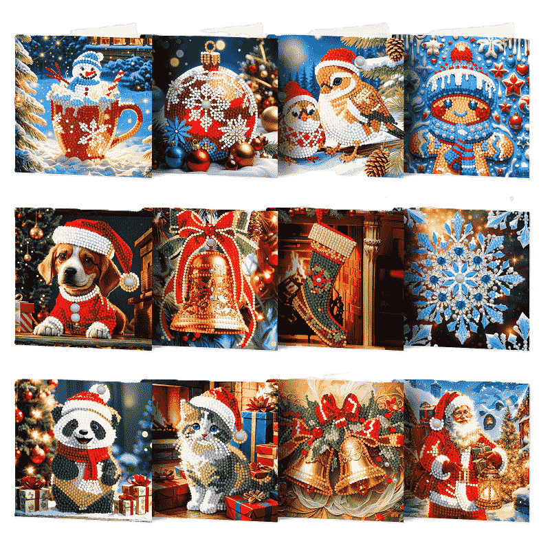 12 Weihnachtskarten – Weihnachtsstimmung Set