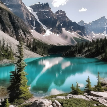 Klarer blauer see