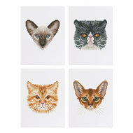 4 Mini Diamond Paintings - Katzenset
