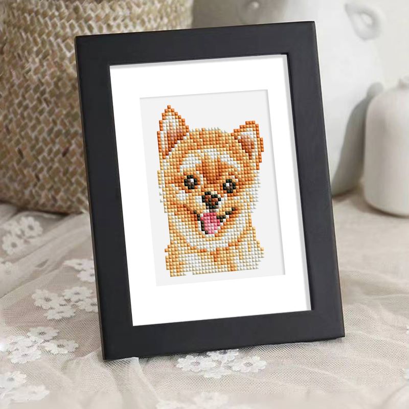 12 Mini Diamond Paintings - Süße Hunde