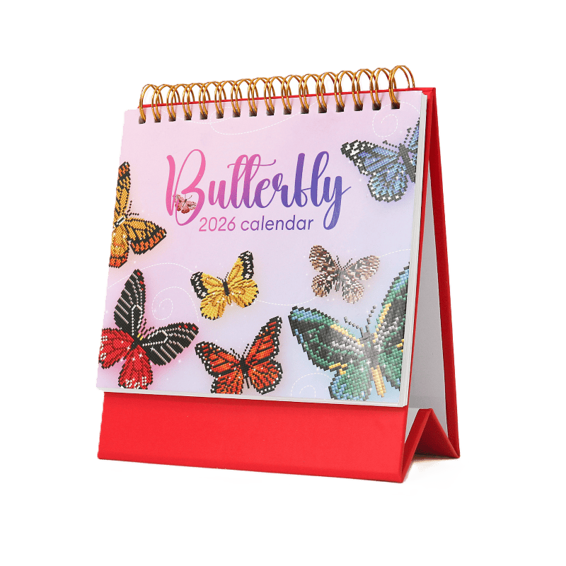 2026 Diamond Painting Tischkalender – Schmetterling Edition