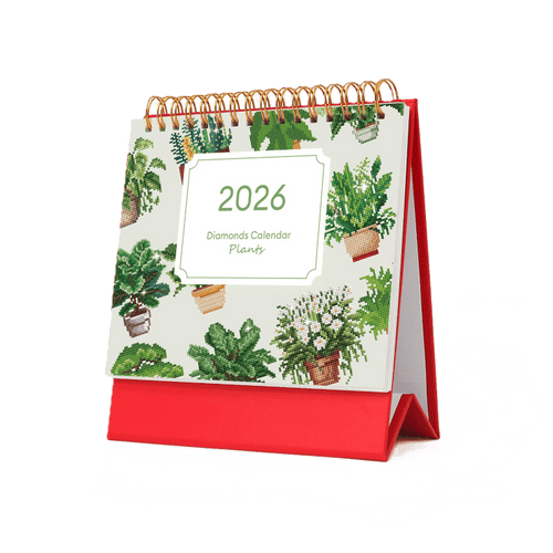 2026 Diamond Painting Tischkalender – Pflanzen-Edition