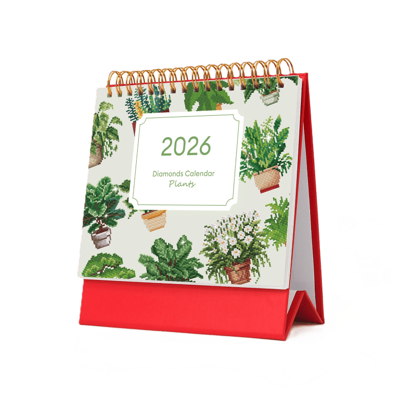 2026 Diamond Painting Tischkalender – Pflanzen Edition