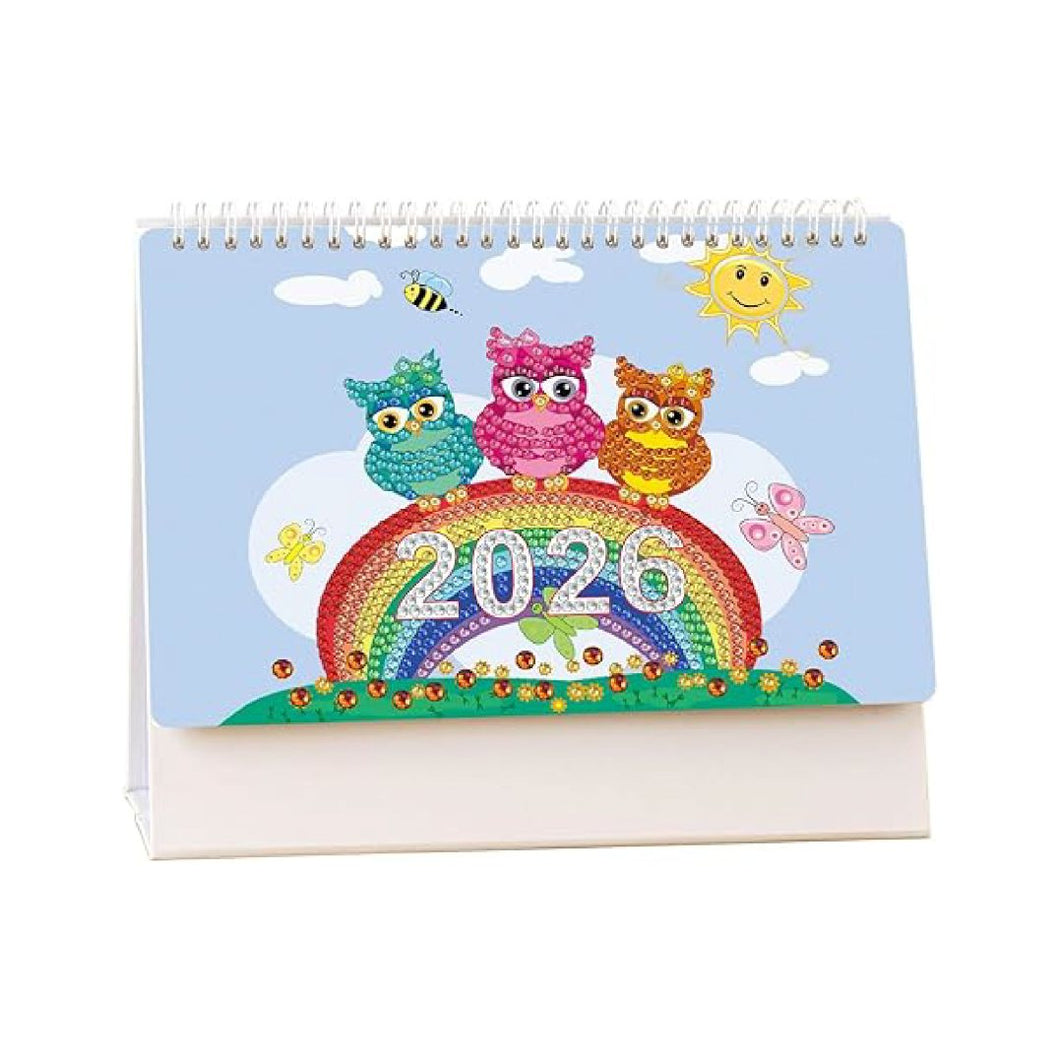 2026 Diamond Painting Tischkalender – Eulen Edition