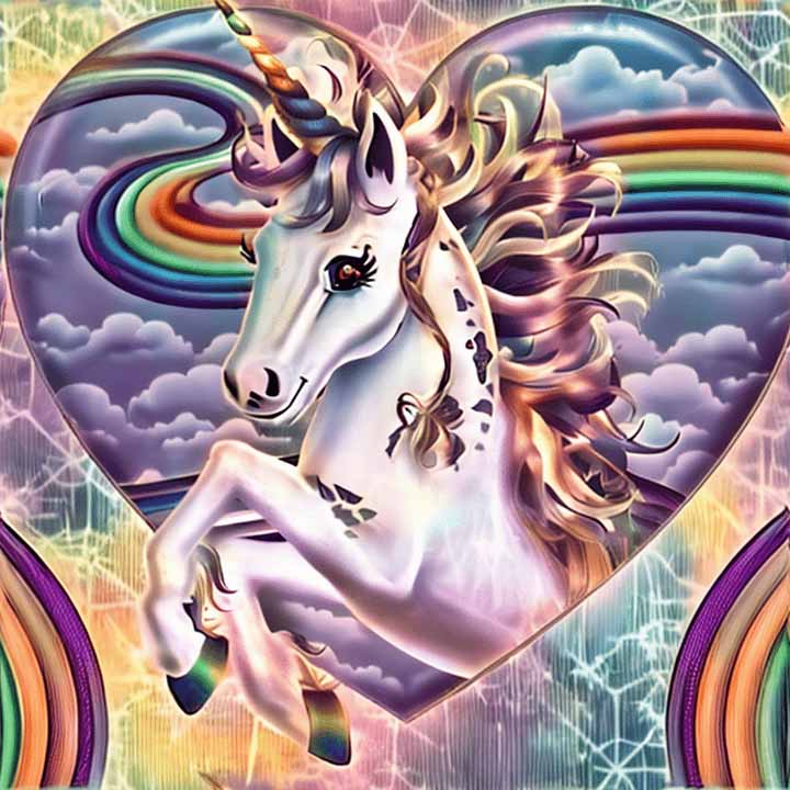 Farbiges Einhorn   Halloween