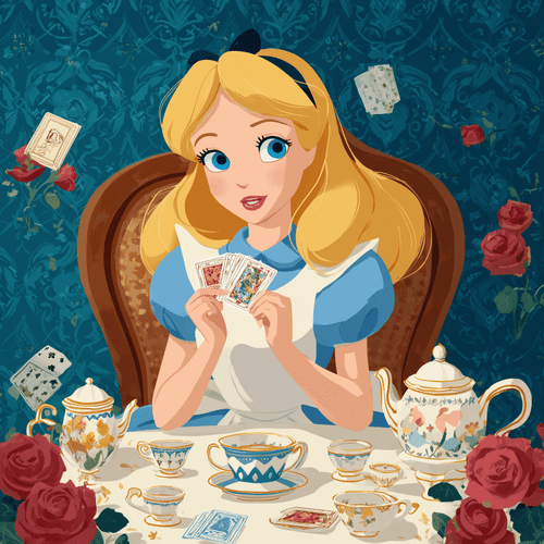 Alice spielt karten