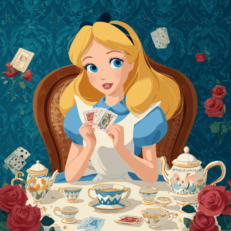 Alice spielt karten