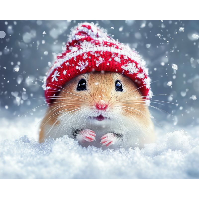 Hamster im Schnee