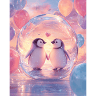 Verliebte Pinguine - Diamond Painting