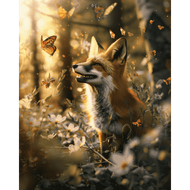 Fuchs und der Schmetterling - Diamond Painting