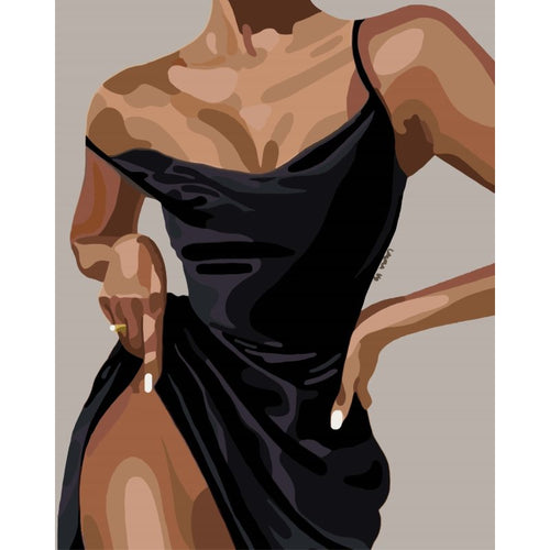 Elegante Frau im Kleid