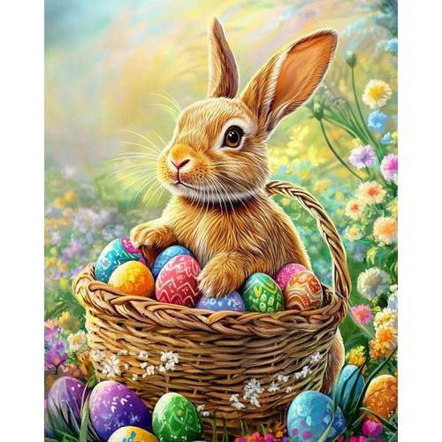 Hase im Osterkorb