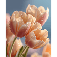 Zartrosa Tulpen - Diamond Painting