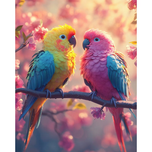 Schöne bunte Sittiche