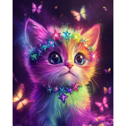 Magische bunte Katze