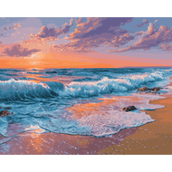 Rosa Sonnenuntergang - Diamond Painting