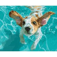 Unterwasserschwimmerin - Diamond Painting