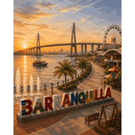 Sonnenuntergang in Barranquilla - Diamond Painting
