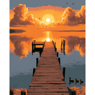 Gelassenheit im Sonnenuntergang - Diamond Painting