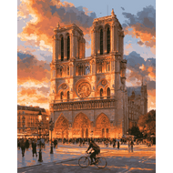 Sonnenuntergang an Notre-Dame - Diamond Painting
