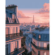 Eiffelturm im Sonnenuntergang - Diamond Painting