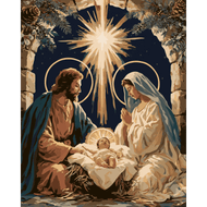 Heilige Nacht unter Kiefern - Diamond Painting