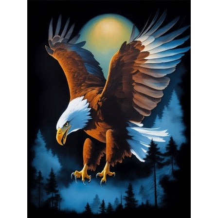 Adler im Mondschein