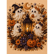 Geister im Garten - Premium Perlen Diamond Painting - Diamond Painting