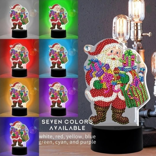 3D-Weihnachtslampe 7 Farben | Diamant Painting Diamond painting Deutschland | Diamond painting eigenes bild | Diamond painting kaufen | Diamond painting 5D | Diamond painting amazon | Diamond painting eigenes foto