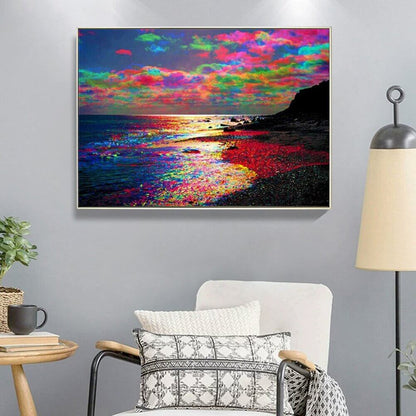 Bunte Wolken 50x70cm