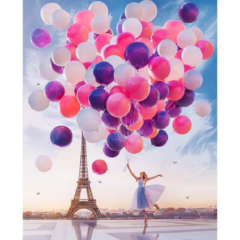 Ballonwolken in Paris