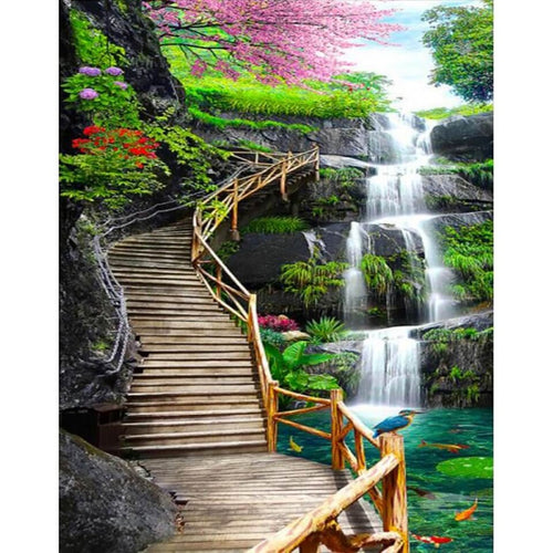 Brücke am Wasserfall