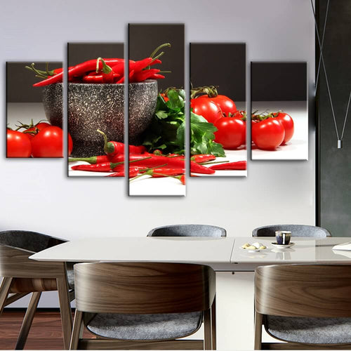 Chilis und Tomaten | 5 Teile