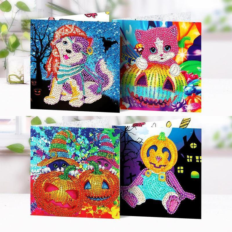 Halloween Karten | 4 Stück