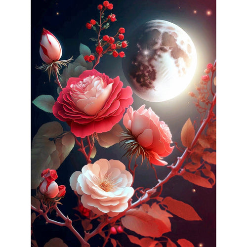 Schöne Blumen im Mondlicht 1