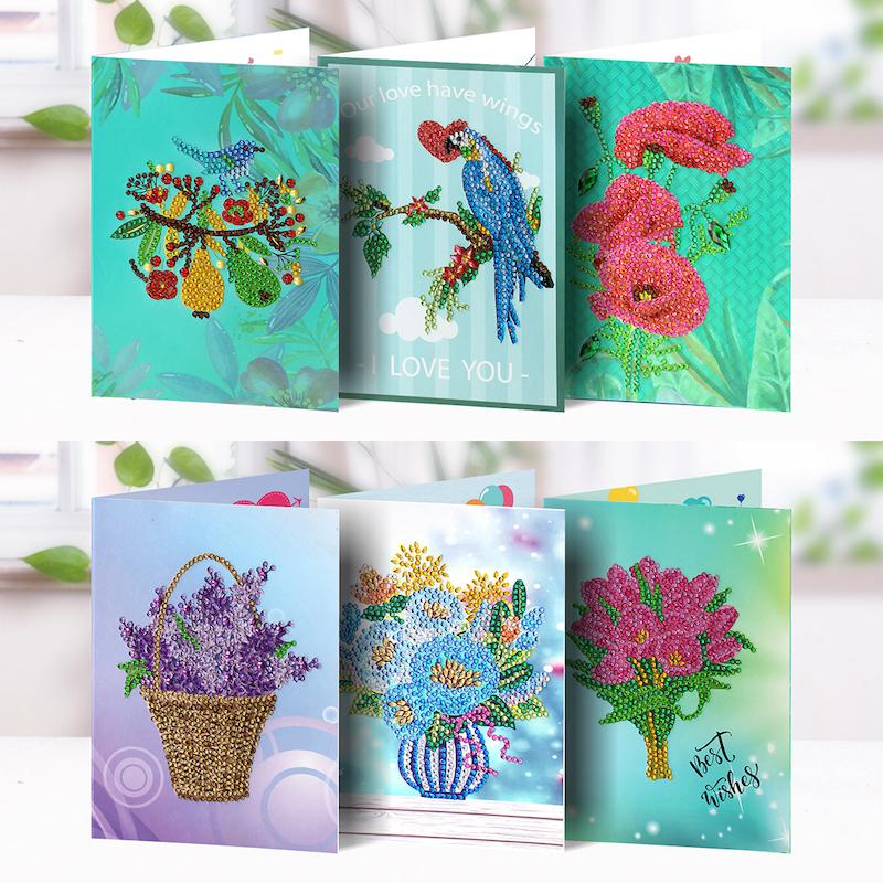 12 Stücke Weihnachten Diaond Painting Set, Weihnachten Karten DIY Diaant Painting, Alerei
