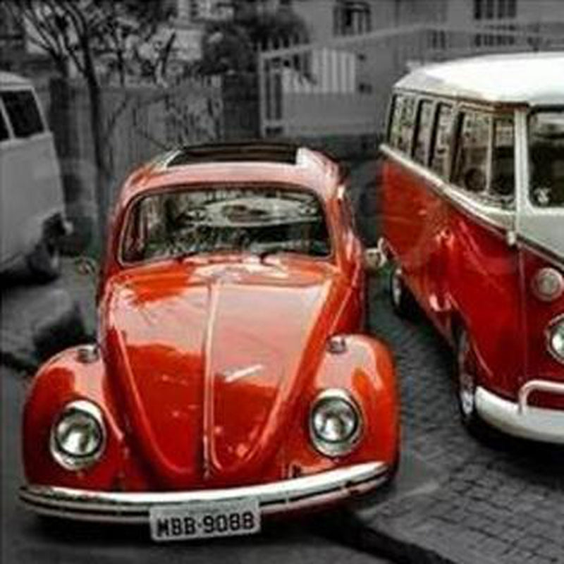 Alte Volkswagen Rot Diamond painting Deutschland | Diamond painting eigenes bild | Diamond painting kaufen | Diamond painting 5D | Diamond painting amazon | Diamond painting eigenes foto