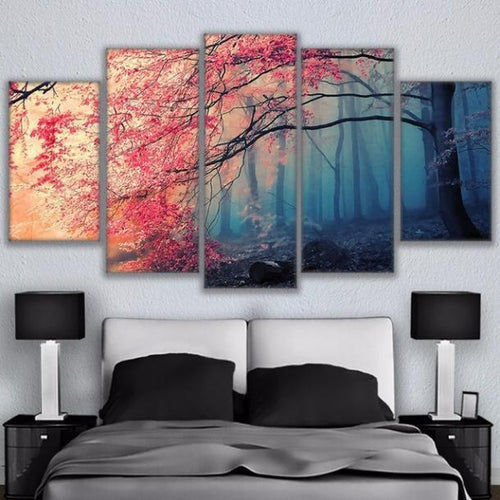 Bäume in nebligem Wald | 5 Teile Diamond painting Deutschland | Diamond painting eigenes bild | Diamond painting kaufen | Diamond painting 5D | Diamond painting amazon | Diamond painting eigenes foto