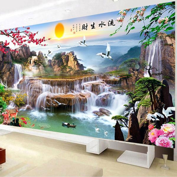 Bergwasserfall ab 50x100cm Diamond painting Deutschland | Diamond painting eigenes bild | Diamond painting kaufen | Diamond painting 5D | Diamond painting amazon | Diamond painting eigenes foto