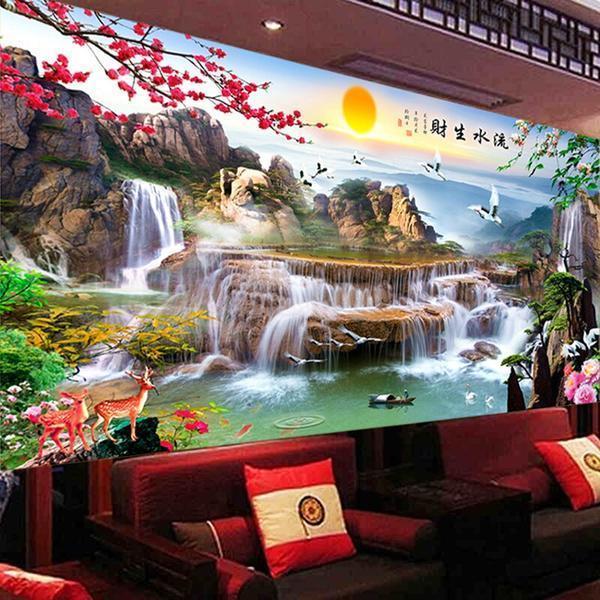 Bergwasserfall ab 50x100cm Diamond painting Deutschland | Diamond painting eigenes bild | Diamond painting kaufen | Diamond painting 5D | Diamond painting amazon | Diamond painting eigenes foto
