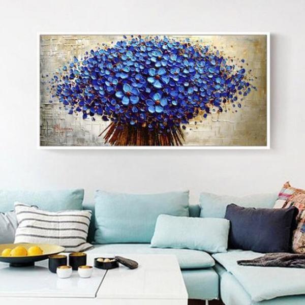 Blumenstrauß mit blauen Blumen ab 50x100cm Diamond painting Deutschland | Diamond painting eigenes bild | Diamond painting kaufen | Diamond painting 5D | Diamond painting amazon | Diamond painting eigenes foto