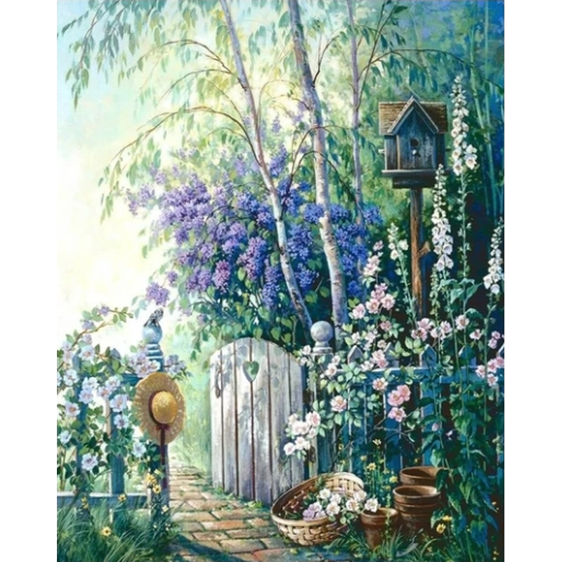 Eingang zum Garten Diamond painting Deutschland | Diamond painting eigenes bild | Diamond painting kaufen | Diamond painting 5D | Diamond painting amazon | Diamond painting eigenes foto