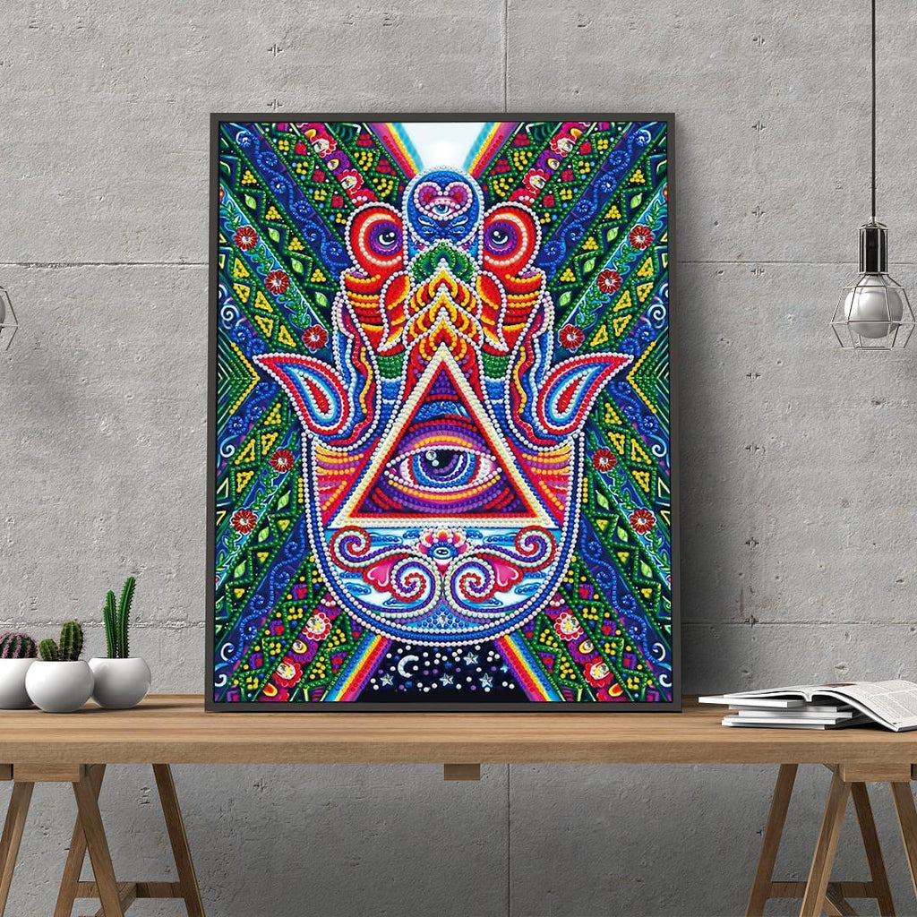 Fatima-Hand | Im Dunkeln leuchtend 30x40cm Diamond painting Deutschland | Diamond painting eigenes bild | Diamond painting kaufen | Diamond painting 5D | Diamond painting amazon | Diamond painting eigenes foto