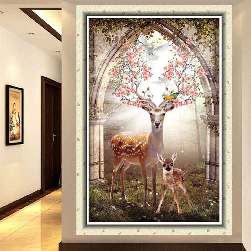 Hirsch mit Jungtier ab 50x80cm Diamond painting Deutschland | Diamond painting eigenes bild | Diamond painting kaufen | Diamond painting 5D | Diamond painting amazon | Diamond painting eigenes foto