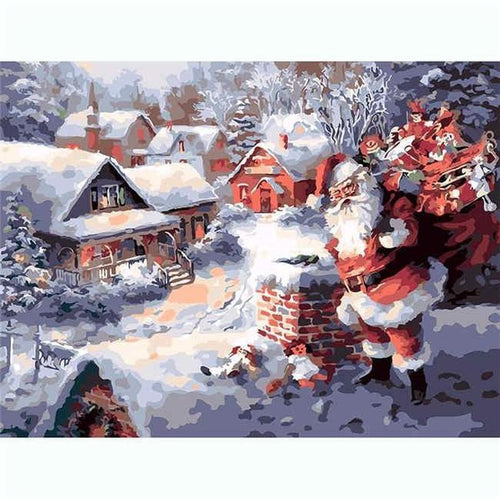 Kerst - Schilderen op nummer Diamond painting | Eigen foto | Dieren | Kopen | Dikke dames | Action | Nederland | Steentjes | Diamant | De Diamond Painter