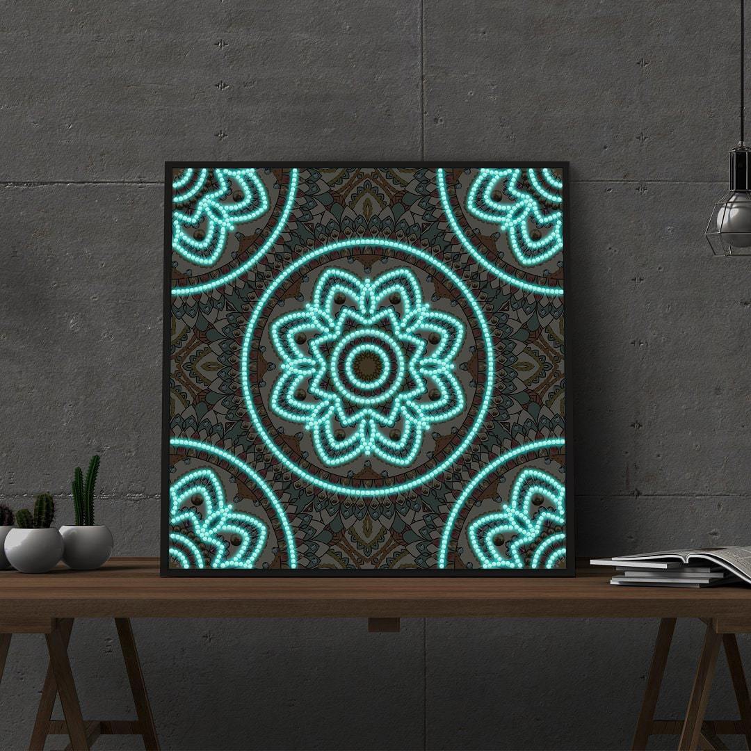 Mandala 8 | Im Dunkeln leuchtend 30x30cm Diamond painting Deutschland | Diamond painting eigenes bild | Diamond painting kaufen | Diamond painting 5D | Diamond painting amazon | Diamond painting eigenes foto